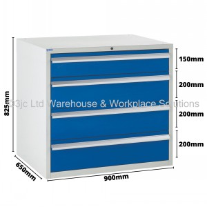 Euroslide Storage Cabinet 4 Drawer 825mm